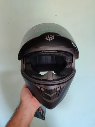 Casco Moto Integral Talla M Negro Mate