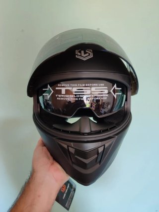 Casco Moto Integral Talla M Negro Mate