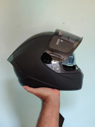 Casco Moto Integral Talla M Negro Mate