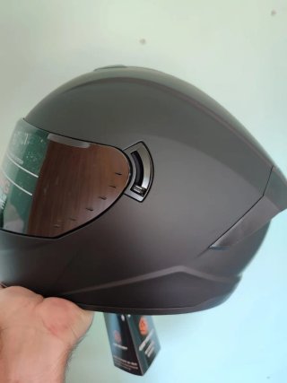 Casco Moto Integral Talla M Negro Mate