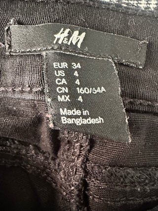 Pantalón H&M Negro Talla XS