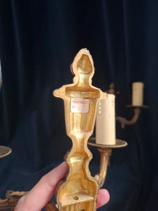 Coppia Applique vintage francese 2 lampade da pare