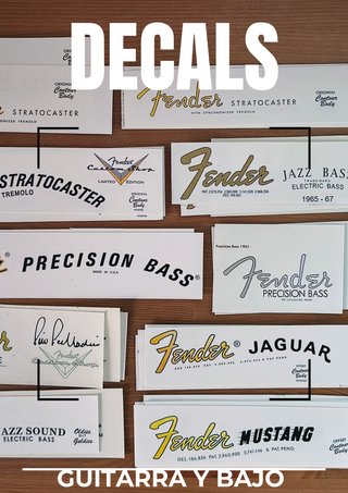 Water Slide Decals guitarra o bajo