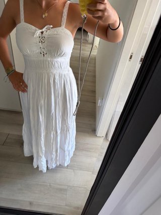 Vestido blanco largo verano Talla S