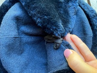 Gorro Ruso Ushanka azul marino con Insignia Dorada