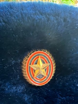Gorro Ruso Ushanka azul marino con Insignia Dorada