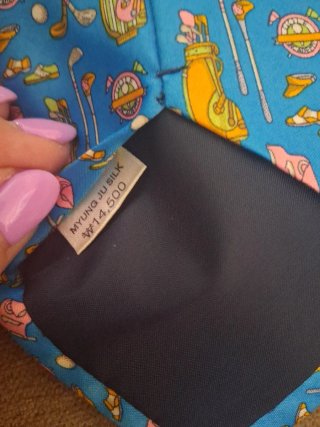 Corbata de seda con dibujos de golf
