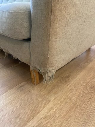 Divano verde in tessuto LANDSKRONA di Ikea (con segni di mordicchiature)