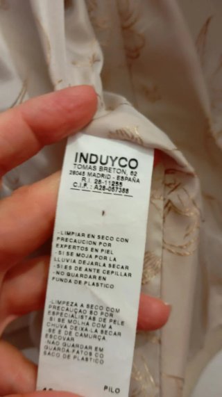 Chaqueta cuero IVONNE beige mangas 3/4