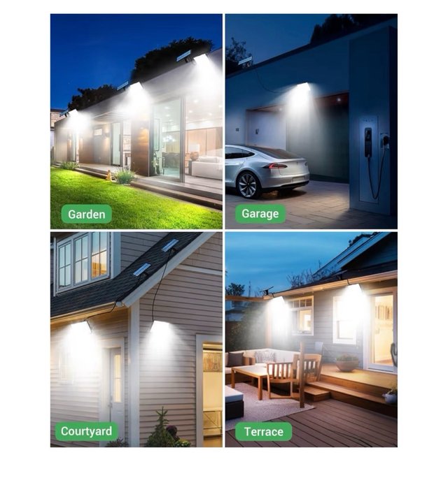 Pack 2 Luces Solares LED Exterior con Sensor
