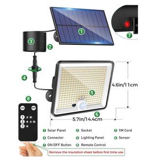 Pack 2 Luces Solares LED Exterior con Sensor