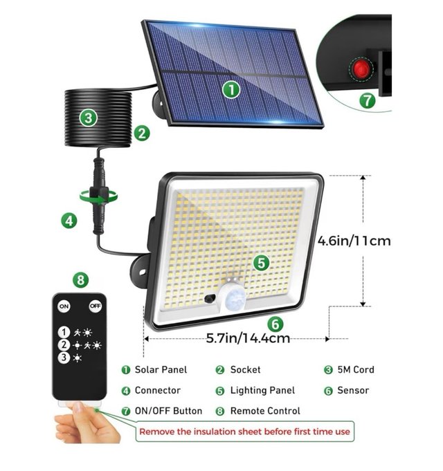 Pack 2 Luces Solares LED Exterior con Sensor