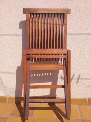 Sillas de teca plegables