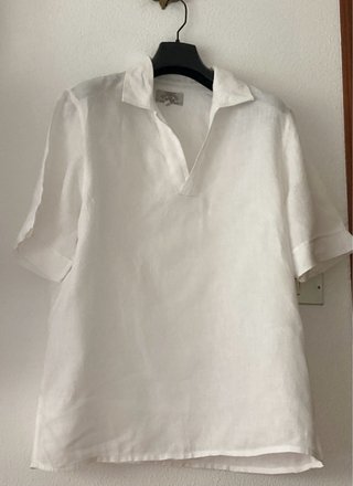 Camisa Giorgio Armani Lino Blanca Talla M