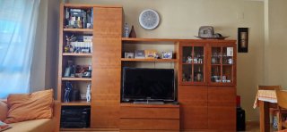 Mueble de salón , chapado en madera cerezo natural