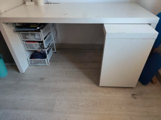 Mesa Escritorio IKEA con Mesa Auxiliar
