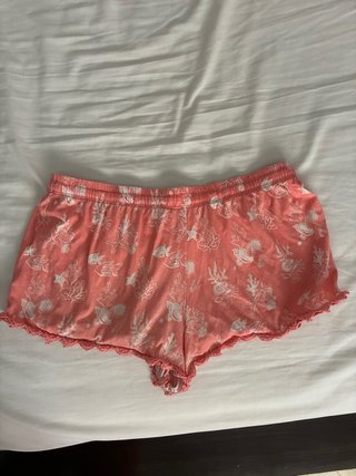 Pijama corto Intimissimi coral y blanco