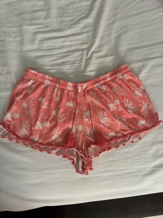 Pijama corto Intimissimi coral y blanco