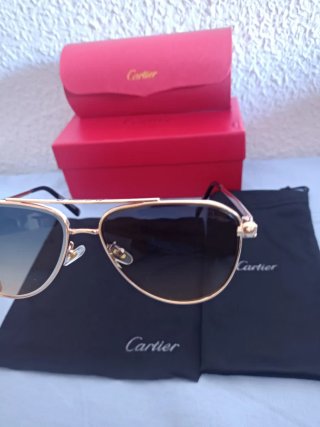 Gafas de sol Cartier doradas y negras