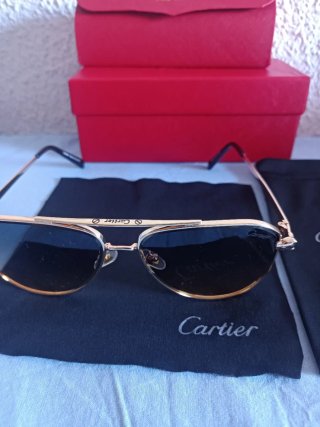 Gafas de sol Cartier doradas y negras