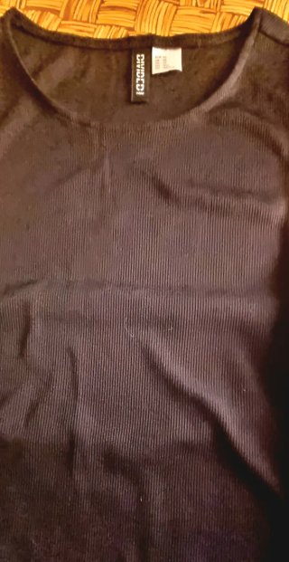 Vestido canalé negro