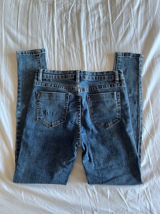 Pantalón vaquero Bimani azul skinny tiro alto