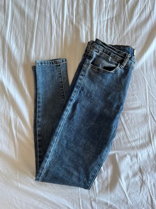 Pantalón vaquero Bimani azul skinny tiro alto