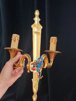 Applique Lampada Parete Francese Vintage Oro