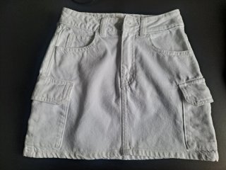 Falda vaquera blanca Mango