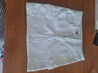 Falda vaquera blanca Mango