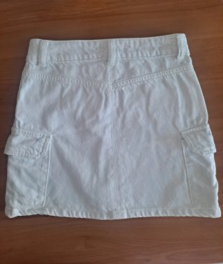 Falda vaquera blanca Mango