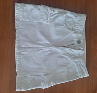 Falda vaquera blanca Mango