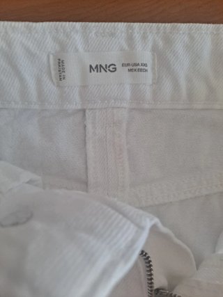 Falda vaquera blanca Mango