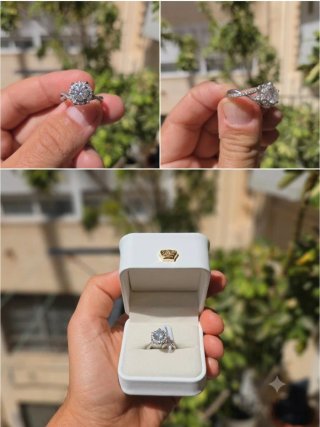 Anillo Compromiso 1 QUILATE Moissanita RODIFFY