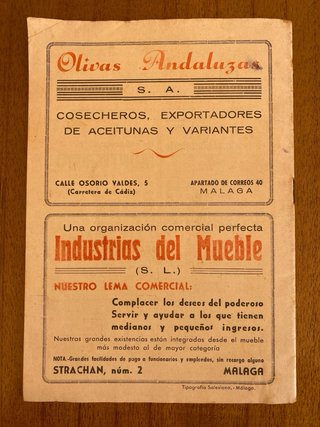 Revista Feria y Fiestas de Málaga 1946