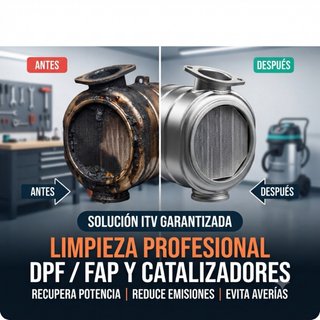 Limpieza de filtro partículas y catalizadores