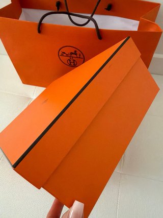 Caja y Bolsa Hermes Original Naranja