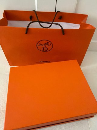 Caja y Bolsa Hermes Original Naranja