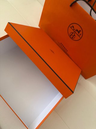 Caja y Bolsa Hermes Original Naranja