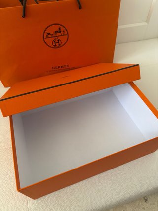 Caja y Bolsa Hermes Original Naranja