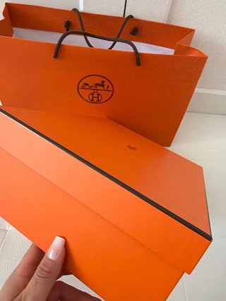 Caja y Bolsa Hermes Original Naranja