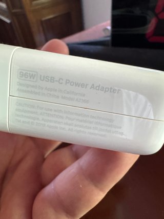 Cargador Apple USB-C 96W A2166 Original