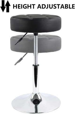 Taburete Giratorio Ajustable Negro