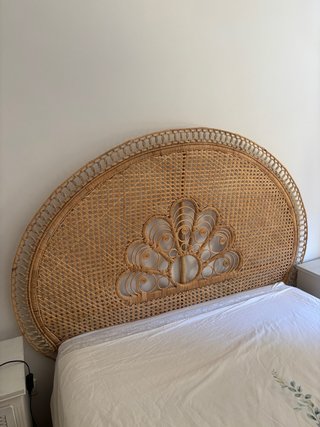 Cabecero de ratán estilo peacock