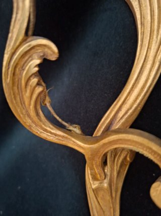 Coppia Applique Lampade Francesi Oro
