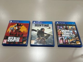 Lote 3 juegos PS4: Red Dead Redemption 2, Hunting