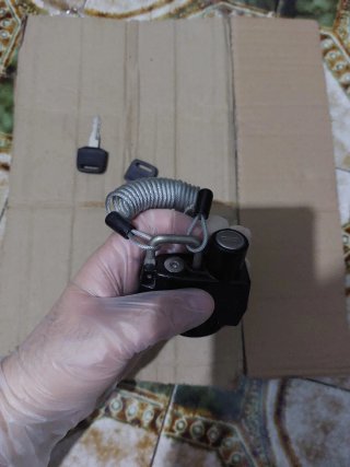 Candado Antirrobo Moto/Bici + Cable + 2 Llaves