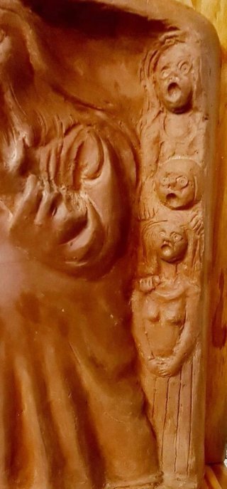 Scultura legno e terracotta Marto Andrisani