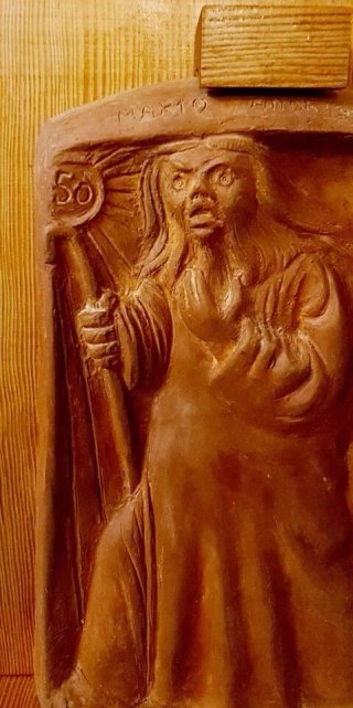 Scultura legno e terracotta Marto Andrisani