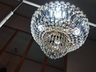 Lámpara de techo cristal 42cm diámetro 5 bombillas